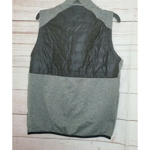 Adidas Golf Vest ClimaHeat Quilted 1/2 Zip Black Grey BC5323 Men’s Small New - Picture 6 of 12